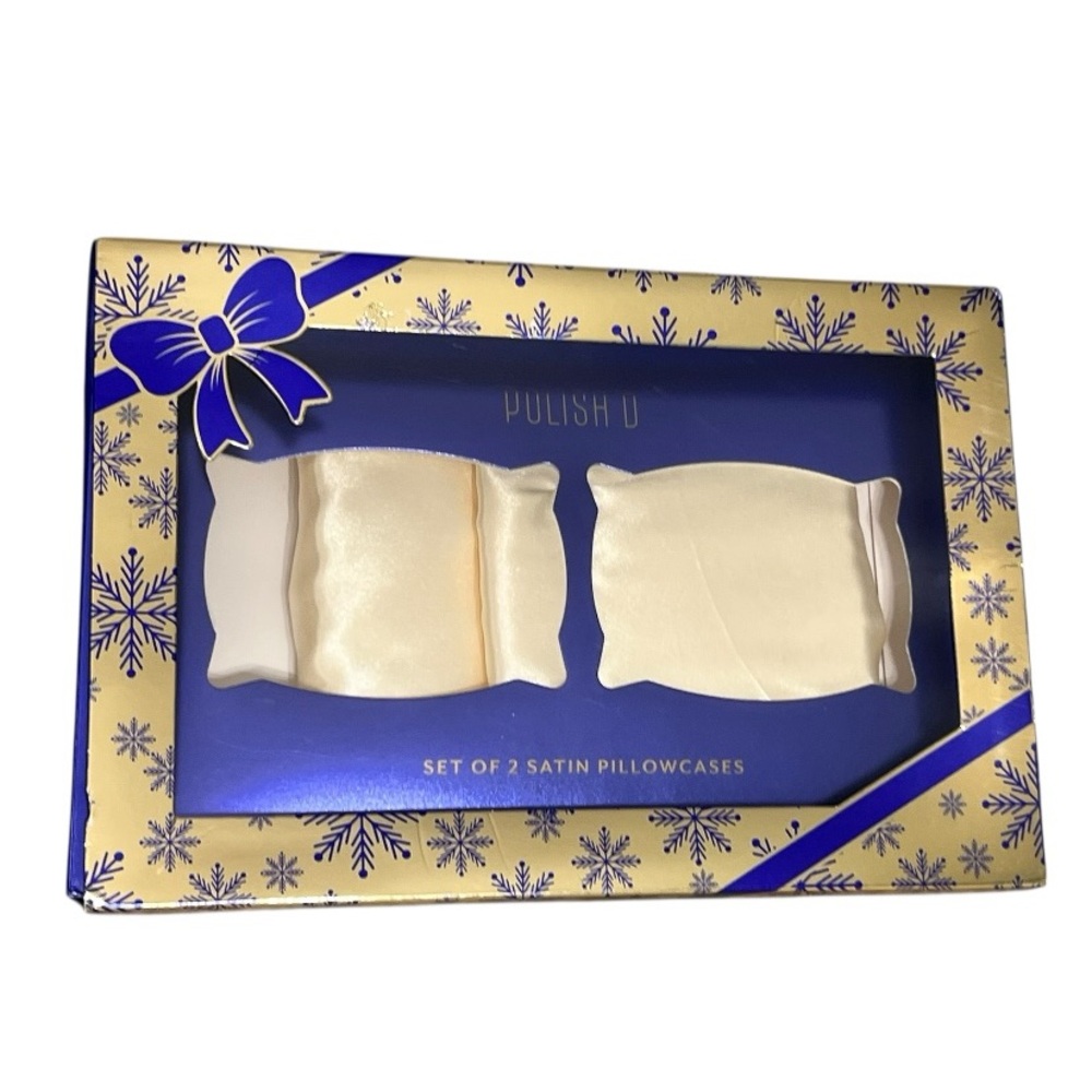 Satin Pillowcases Set in Cream gift set Queen sz